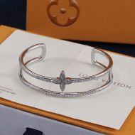 Louis Vuitton Idylle Blossom Two-Row Bracelet In Metal with Crystals Metal with Crystals Q95813 Silver