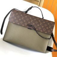 Louis Vuitton Robusto Briefcase In Taiga Leather And Monogram Canvas M30591 Green