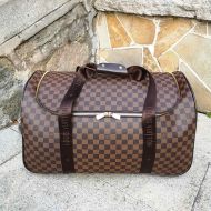 Louis Vuitton Rolling Duffel 55 In Damier Graphite Canvas Brown