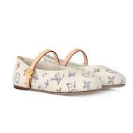 Louis Vuitton Romy Flat Ballerinas Women Monogram Denim 1ACSGU White