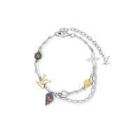 Louis Vuitton LV Iconic Bracelet In Metal with Shell and Beads M1227A Silver