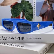 Louis Vuitton Flower Rectangular Sunglasses In Acetate Blue