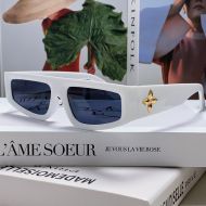 Louis Vuitton Flower Rectangular Sunglasses In Acetate White