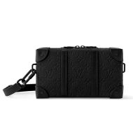 Louis Vuitton Soft Trunk Wallet In Taurillon Monogram Leather M80224 Black