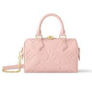 Louis Vuitton Speedy Bandouliere 20 Bag In Monogram Empreinte Leather M47136 Pink