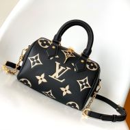 Louis Vuitton Speedy Bandouliere 20 Bag In Monogram Empreinte Leather M58956 Black