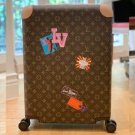 Louis Vuitton Horizon 55 Luggage In Monogram My LV World Tour Canvas Brown