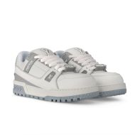 Louis Vuitton LV Trainer Maxi Sneakers Unisex Calf Leather 1ACPPL White/Grey