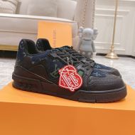 Louis Vuitton LV Trainer X Nigo Sneakers Unisex Monogram Denim 1A9IPR Black/Blue