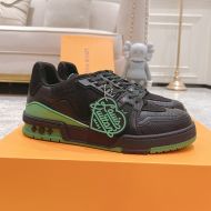 Louis Vuitton LV Trainer X Nigo Sneakers Unisex Monogram Denim 1A9IPR Black/Green