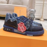 Louis Vuitton LV Trainer X Nigo Sneakers Unisex Monogram Denim 1A9IPR Blue/Black