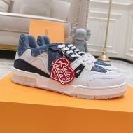 Louis Vuitton LV Trainer X Nigo Sneakers Unisex Monogram Denim 1A9IPR Blue/White