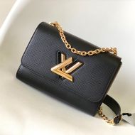 Louis Vuitton Twist MM Chain Bag In Epi Grained Leather M54804 Black