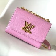 Louis Vuitton Twist MM Chain Bag In Epi Grained Leather M20802 Pink