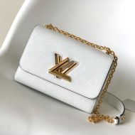 Louis Vuitton Twist MM Chain Bag In Epi Grained Leather M21111 White