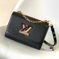 Louis Vuitton Twist MM Handbag In Epi Grained Leather M21031 Black