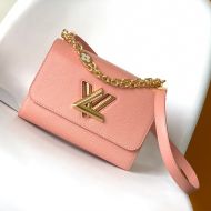 Louis Vuitton Twist MM Handbag In Epi Grained Leather M21605 Pink