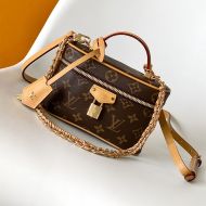 Louis Vuitton Vanity Chain Pouch In Monogram Canvas M47125 Brown/Apricot