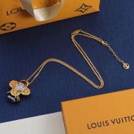 Louis Vuitton Vivienne Pendant Necklace In Metal with Crystals Gold