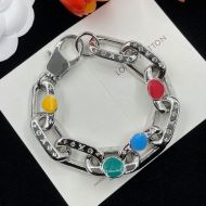 Louis Vuitton Monogram Chain Bracelet In Metal with Yayoi Kusama Dots Silver