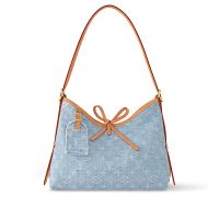 Louis Vuitton CarryAll PM Bag In Monogram Denim M11462 Sky Blue