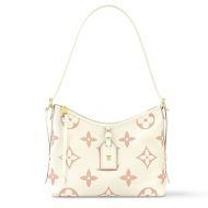 Louis Vuitton CarryAll PM Bag In Monogram Empreinte Leather M24141 Apricot