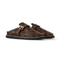 Louis Vuitton LV Cosy Mules Unisex Monogram Canvas 1AAW6Q Brown