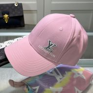 Louis Vuitton Glitter LV Logo Baseball Cap In Cotton Pink