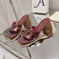 Louis Vuitton LV Isola Slides Women Calf Leather 1ACG4K Burgundy