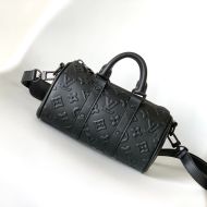 Louis Vuitton Keepall XS Bag In Monogram Debossing Leather M57960 Black