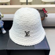 Louis Vuitton Enamel LV Iconic Bucket Hat In Wool White