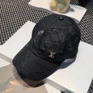 Louis Vuitton LV Iconic Baseball Cap In Mesh with Sutures Black