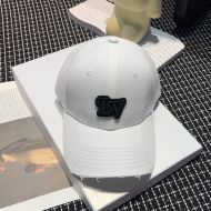 Louis Vuitton LV Serif Signature Baseball Cap In Cotton White