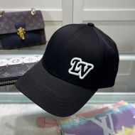 Louis Vuitton LV Fall Signature Baseball Cap In Cotton Black