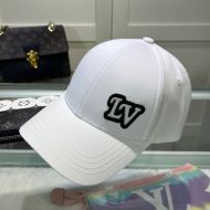 Louis Vuitton LV Fall Signature Baseball Cap In Cotton White