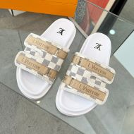 Louis Vuitton Miami Mules Unisex Checkerboard Canvas White