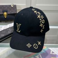 Louis Vuitton LV Signature Baseball Cap In Monogram Signature Cotton Black