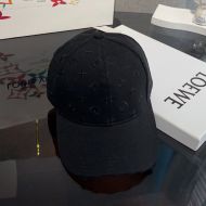 Louis Vuitton Baseball Cap In Monogram Signature Cotton Black