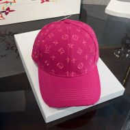 Louis Vuitton Baseball Cap In Monogram Signature Cotton Pink