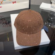 Louis Vuitton Baseball Cap In LV Monogram Signature Cotton Brown