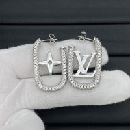 Louis Vuitton My LV Chain Earrings In Metal with Crystals M01457 Silver