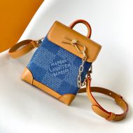 Louis Vuitton Nano Steamer Handbag In Damier 3D Denim N40751 Blue