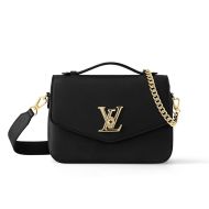 Louis Vuitton Oxford Handbag In Grained Leather M22735 Black