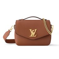 Louis Vuitton Oxford Handbag In Grained Leather M22952 Brown