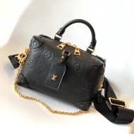 Louis Vuitton Petite Malle Souple Handbag In Monogram Empreinte Leather M45393 Black