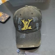 Louis Vuitton Rope LV Signature Baseball Cap In Worn Cotton Black