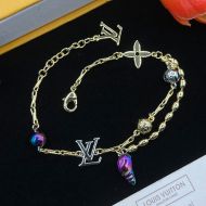 Louis Vuitton LV Iconic Bracelet In Metal with Shell and Beads M1227A Gold