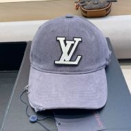 Louis Vuitton LV Signature Baseball Cap In Worn Cotton Grey