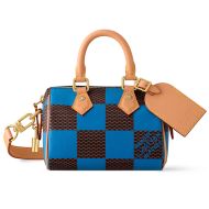 Louis Vuitton Speedy Bandouliere 18 Bag In Damier Pop Canvas N40595 Blue