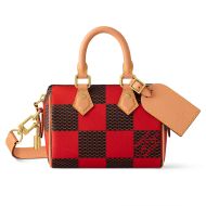 Louis Vuitton Speedy Bandouliere 18 Bag In Damier Pop Canvas N40611 Red